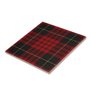 Röd Tartan klanMacQueen för skotska uttryck Kakelplatta