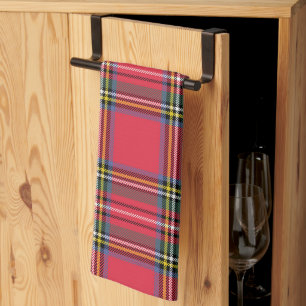 Röd Tartan Kökshandduk