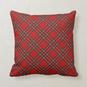 Röd Tartan Kudde