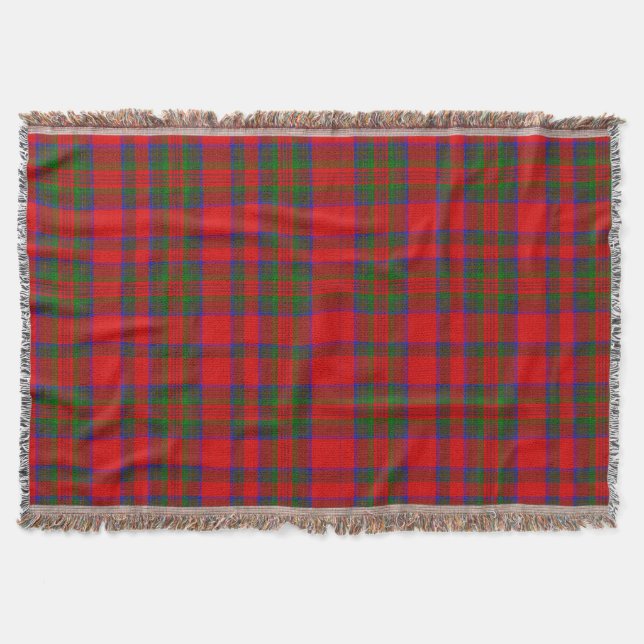 Röd Tartan-ruta Filt (Framsidan)