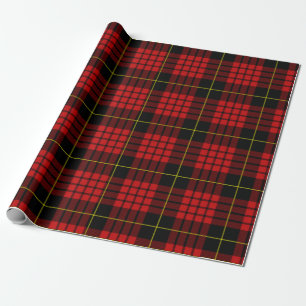 Röd Tartan som slår in papper Presentpapper