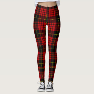 Röd Tartandamasker Leggings