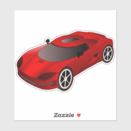 Röd Tävling-bilskontur Klistermärken