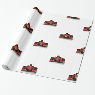 Röd tävlingsbil presentpapper