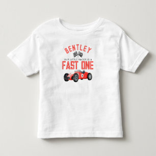 Röd tävlingsbil Snabb en födelsedags pojke skjorta T Shirt