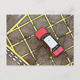 Röd Taxi Vykort