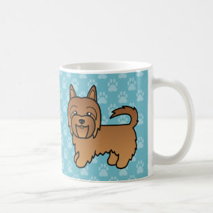 Röd Tecknad Australian Terrier Kaffemugg