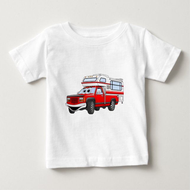Röd Tecknad, Plocka upp Camper T Shirt (Framsida)