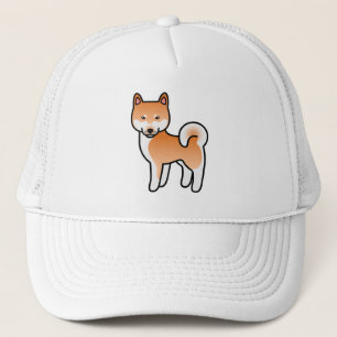 Röd Tecknad Shiba Inu Truckerkeps