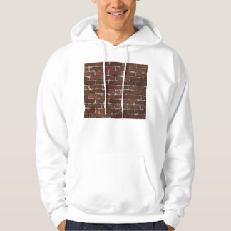 Röd tegelstenvägg hoodie