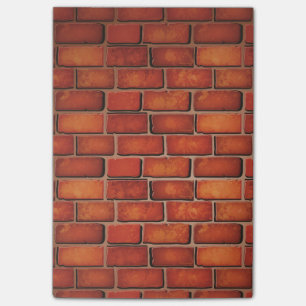 Röd tegelstenvägg post-it block