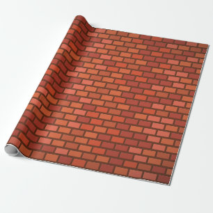 Röd tegelstenvägg presentpapper
