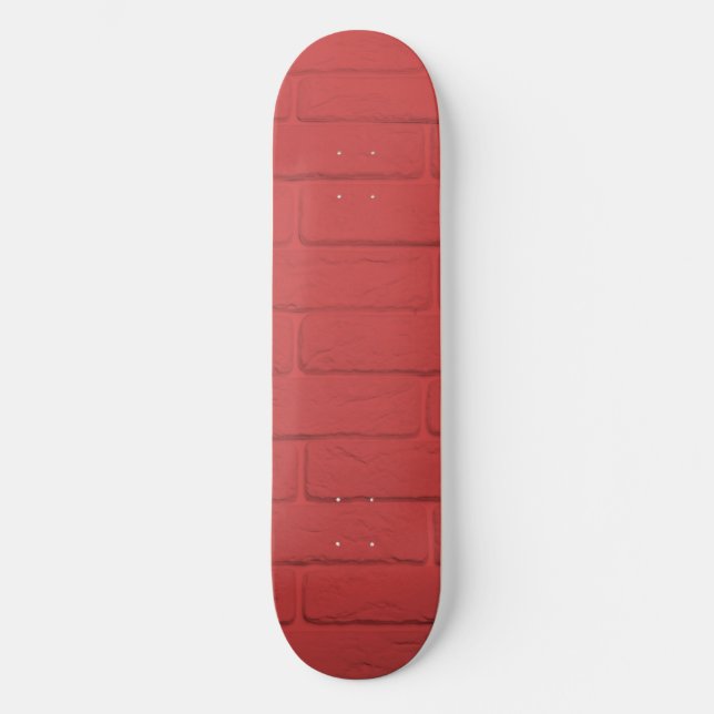 röd tegelvägg mini skateboard bräda 18,5 cm (Framsida)