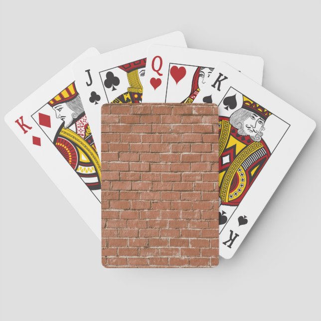 Röd tegelvägg rustik casinokort (Baksidan)