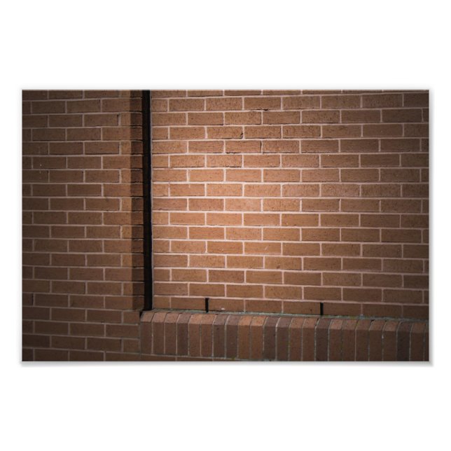 Röd tegelvägg Texturerad Fototryck (Framsidan)