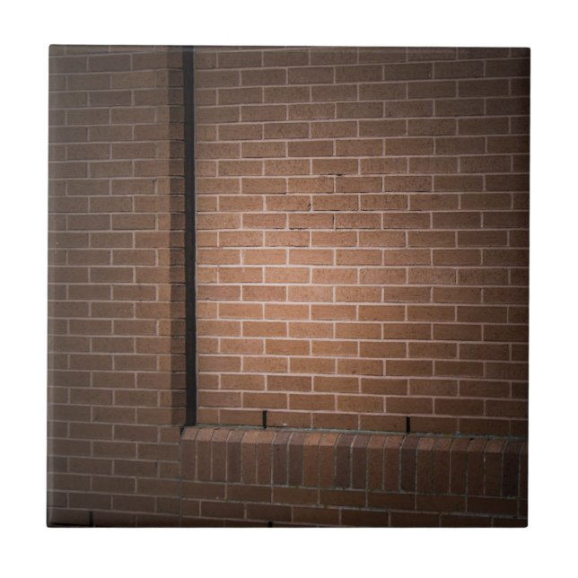 Röd tegelvägg Texturerad Kakelplatta (Framsidan)