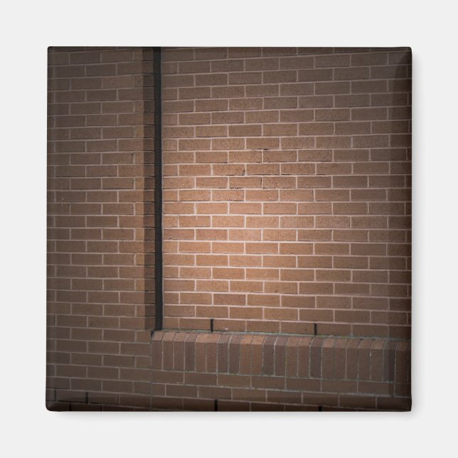 Röd tegelvägg Texturerad Magnet (Framsidan)