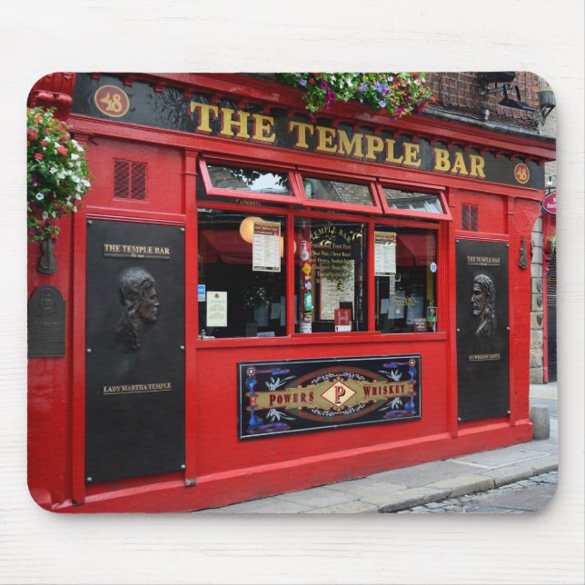 Röd tempelpubpub i Dublin mousepad Musmatta (Framsidan)