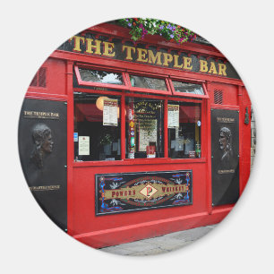 Röd tempelpubpub i Dublin rundamagnet Magnet