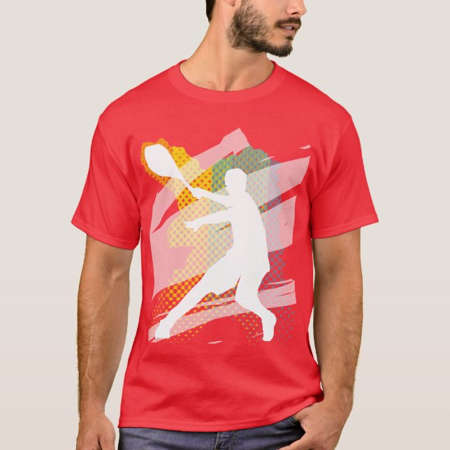 Röd Tennis T-shirt (Framsida)