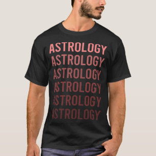 Röd text astrologi t shirt