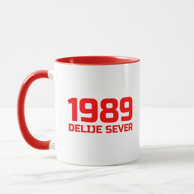 Röd Text Delije Sever 1989 Mugg (Vänster)