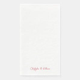 Röd text enkel Bröllop eller Helgdag Pappersservett