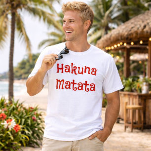Röd text för Hakuna Matata T Shirt