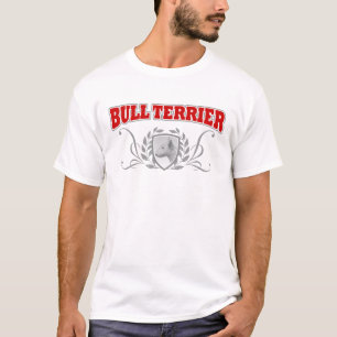 Röd text för tjurTerrierCOA Tee