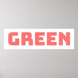 “Röd text, grönt ord” Ekologiskt ordkonst – Inspir Poster