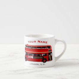 Röd Themed London buss Espressomugg