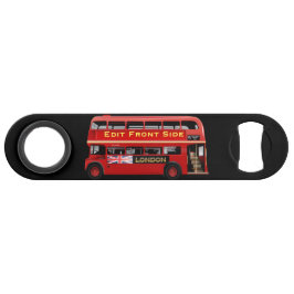 Röd Themed London buss Långa Flaskppnare