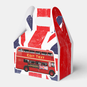 Röd Themed London buss Presentaskar
