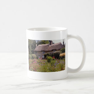 Röd Thomas hardys stuga, Dorset, England blomma Kaffemugg