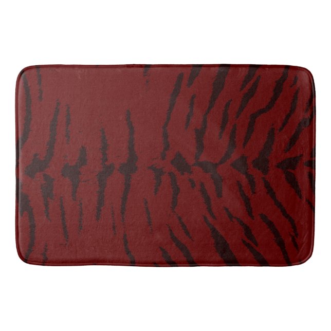 Röd Tiger Digital Print Badrumsmatta (Framsidan)