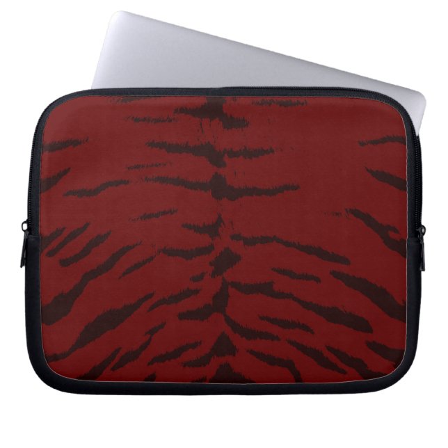 Röd Tiger Digital Print Laptop Fodral (Framsidan)