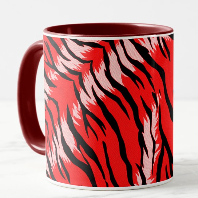 Röd Tiger Djurhudsmönsterdesign  Mugg (Skapare uppladdad)