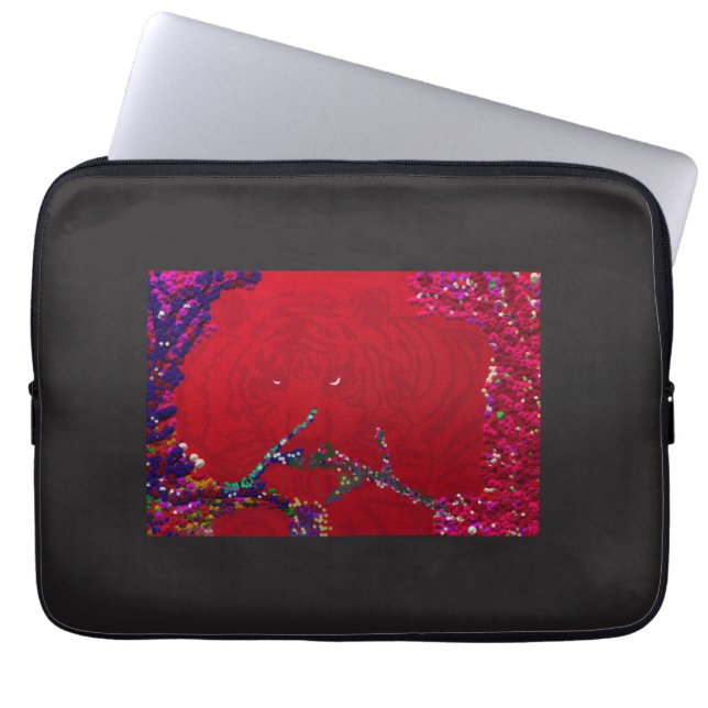 Röd Tiger i Elysium Laptopfodral Laptop Fodral (Framsidan)