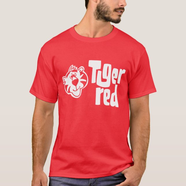 Röd tiger tee shirt (Framsida)