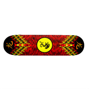 Röd tigerdrakeSkateboard Mini Skateboard Bräda 18,7 Cm