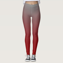 Röd till Grå Gradient Modern Leggings