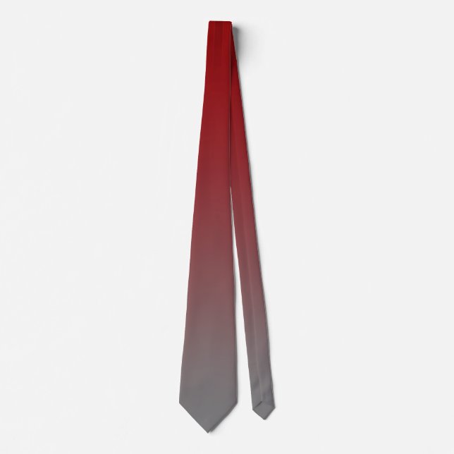 Röd till grå gradient slips elegant modern ombre  (Framsida)