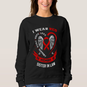 Röd till minne av svägerska medvetenhet om hjärtsj t shirt