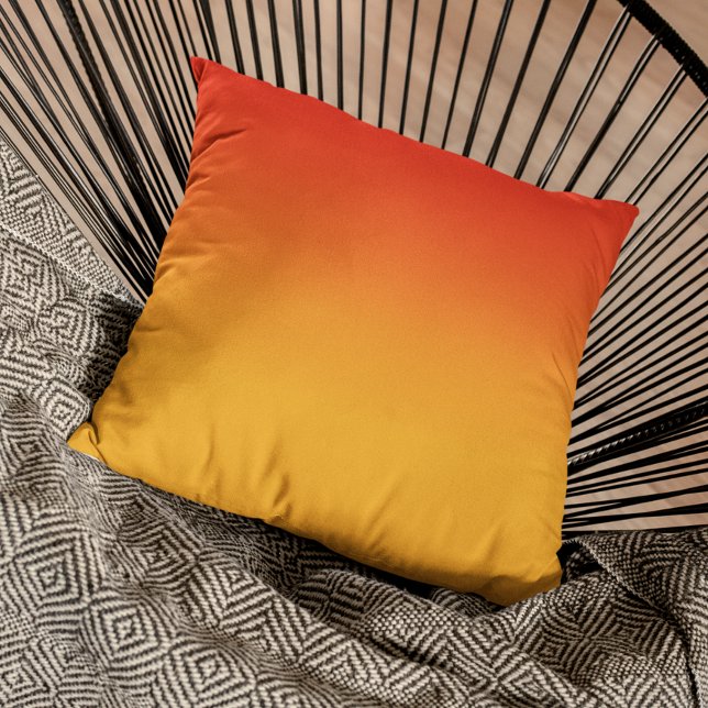 Röd till Orange Övertoning Ombre Fading Kudde (Skapare uppladdad)