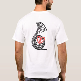 Röd tillbaka T-tröja för Humppa kärlek T-shirt