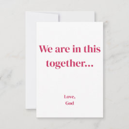 Röd tillit Vi är i detta tillsammans. Anteckningsk Anteckningskort