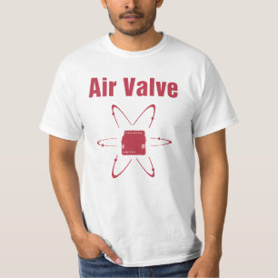 Röd titel för luftventil tee shirt