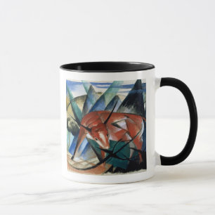 Röd tjur (gouachen på papper) mugg