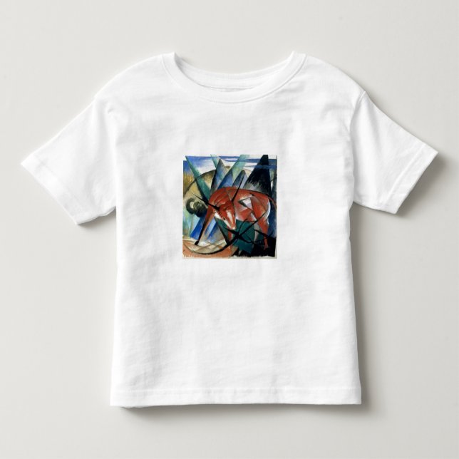 Röd tjur (gouachen på papper) tee (Framsida)