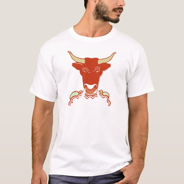 Röd tjur tee (Framsida)
